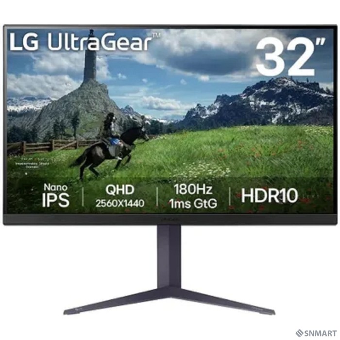 LCD LG 31.5" 32GS85Q-B UltraGear черный [IPS 2560x1440 180Hz 1ms 2xHDMI DisplayPort USB Pivot] [32gs85q-b.aruz]