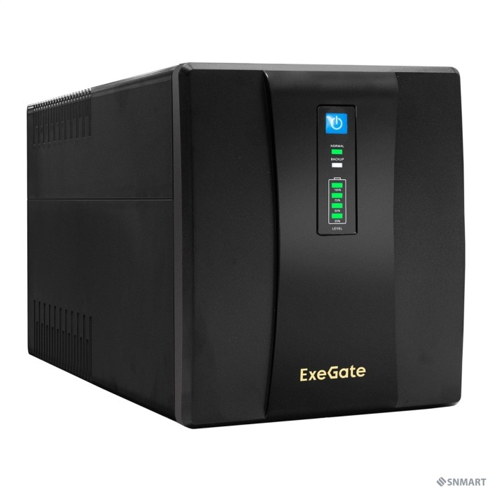 Exegate EP285490RUS ИБП ExeGate SpecialPro UNB-1200.LED.AVR.4SH.USB <1200VA/750W,LED, AVR, 4*Schuko, USB, Black>