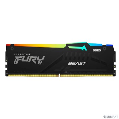 Память Kingston DDR5 DIMM 32Gb (2x16Gb) PC 48000 6000Mhz, FURY Beast Black RGB,  (KF560C36BBE2AK2-32)