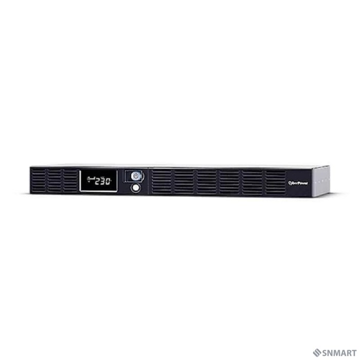 CyberPower OR600ERM1U ИБП [Line-Interactive, 600VA/360W USB/RS-232/SNMPslot /RJ11/45 (4+2 IEC С13), 6В/9 Ач х 2]