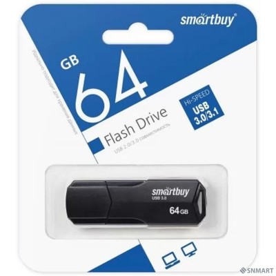 Smartbuy USB Drive 64GB CLUE Black (SB64GBCLU-K3) UFD 3.0/3.1