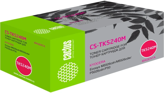 Картридж лазерный Cactus CS-TK5240M TK-5240M пурпурный (3000стр.) для Kyocera Ecosys M5526cdn/M5526cdw/P5026cdn/P5026cdw