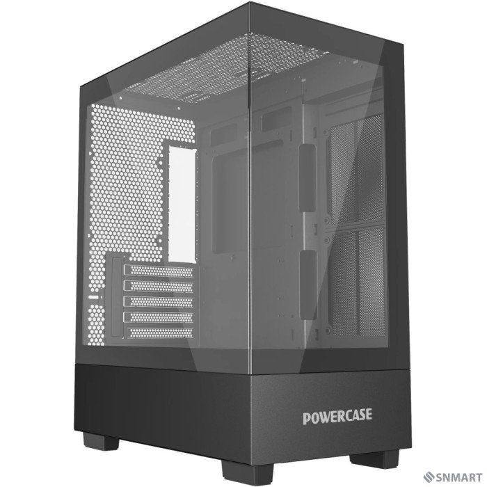 Powercase Vision Micro M, Tempered Glass, чёрный, mATX  (CVMMB-L0)