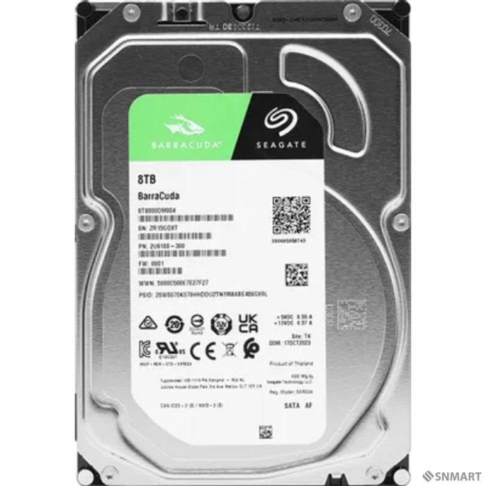 8TB Seagate BarraCuda (ST8000DM004) [Serial ATA III, 5400 rpm, 256mb buffer]