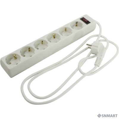Exegate EX266866RUS Сетевой фильтр Exegate SP-6-1.5W (6 розеток, 1.5м, евровилка, белый)