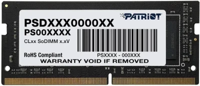 Оперативная память DDR4 SO-DIMM Patriot Signature 32 ГБ 3200Mhz (PSD432G32002S)