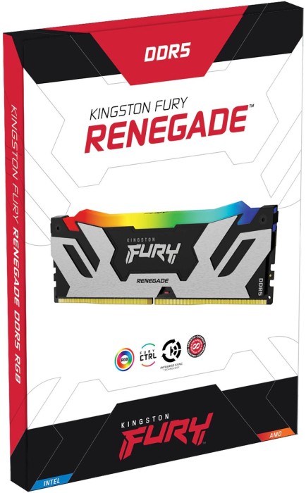 Память DDR5 2x16GB 6400MHz Kingston KF564C32RSAK2-32 Fury Renegade XMP RGB RTL Gaming PC5-51200 CL32 DIMM 288-pin 1.4В kit с радиатором Ret
