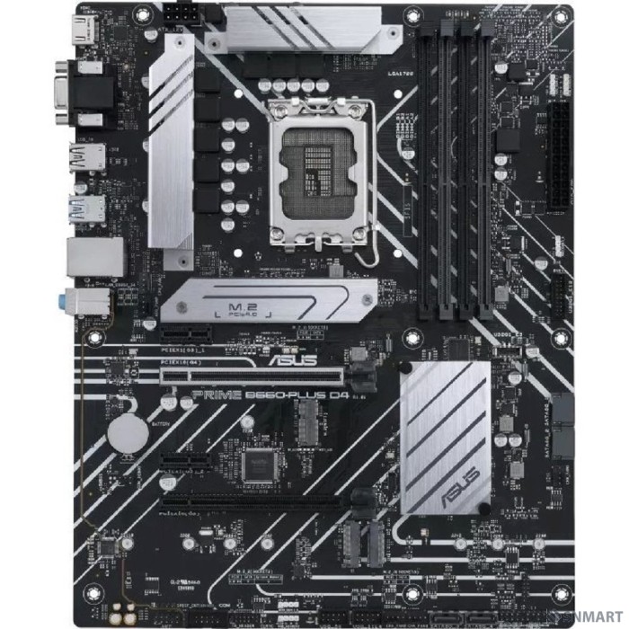 ASUS PRIME B660-PLUS D4 (Socket 1700, ATX, 4xDDR4(128GB), D-SUB/HDMI 2.1/DP, 1xPCIe 4.0x16, 1xPCIe 3.0x16/2xPCIe 3.0, 1xLAN, 4xSATA 6Gb/s, 3xM.2, 1xM.2 E key, 1xUSB-C, 3xUSB 3.2, 2xUSB 2.0)