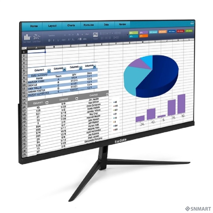 LCD ExeGate 23.8" EH2407 SuperView черный [IPS 1920x1080 100Hz 5ms 16:9 250cd 1000:1 178/178 D-Sub HDMI VESA] [EX298353RUS]