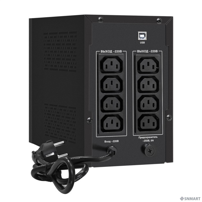 Exegate EP285504RUS ИБП ExeGate SpecialPro UNB-1600.LED.AVR.C13.RJ.USB <1600VA/950W, LED, AVR, 6*IEC-C13, RJ45/11, USB, Black>