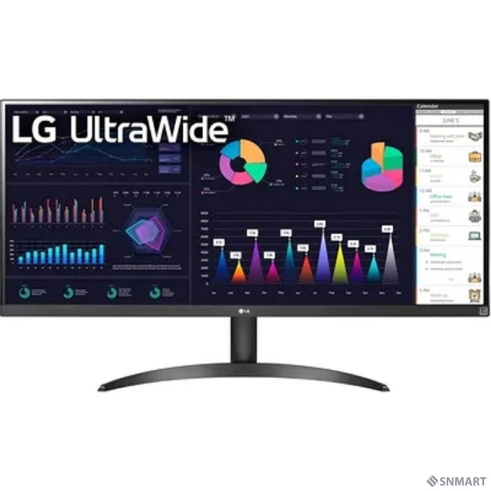 LCD LG 34" 34WQ500-B UltraWide черный [IPS 2560x1080 100Hz 21:9 матовая 1000:1 400cd 178/178  FreeSync HDMI DisplayPort]