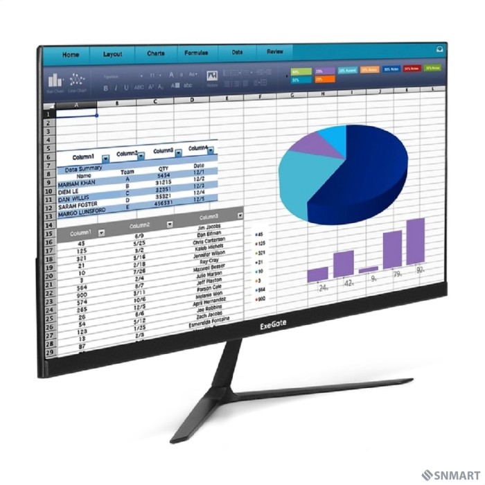 LCD ExeGate 24.5" EH1500A SmartView черный [IPS 1920x1080 75Hz 5ms 250cd 1000:1 178/178 D-Sub HDMI DisplayPort] [EX297308RUS]