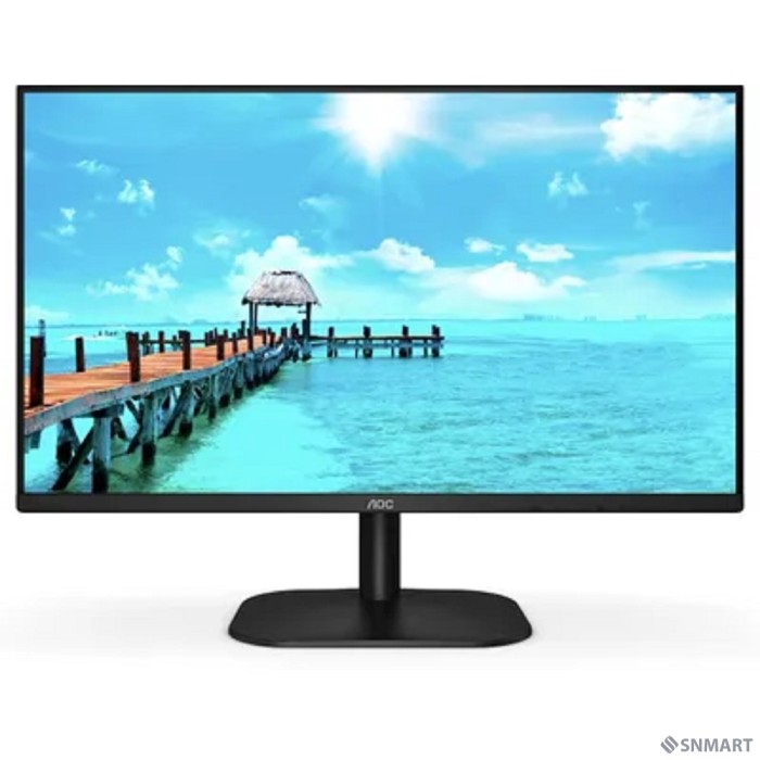 LCD AOC 27" 27B2QAM черный [VA 1920x1080 75Hz 4ms 178/178 250cd 20M:1 HDMI1.4 DisplayPort1.2 2x2W]