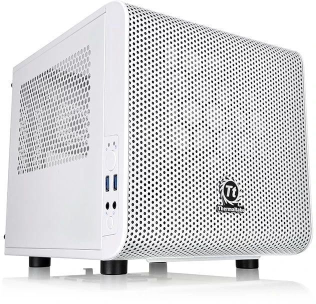 Компьютерный корпус Thermaltake Core V1 Snow белый без БП miniITX