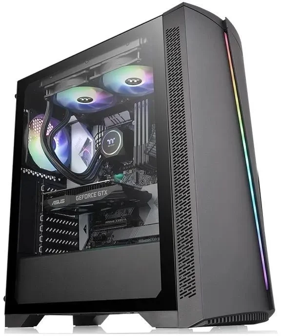 Компьютерный корпус Thermaltake H350 TG RGB черный без БП ATX