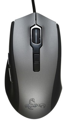Мышь Оклик 985G SCORPION черный/серебристый оптическая (7200dpi) USB (7but)