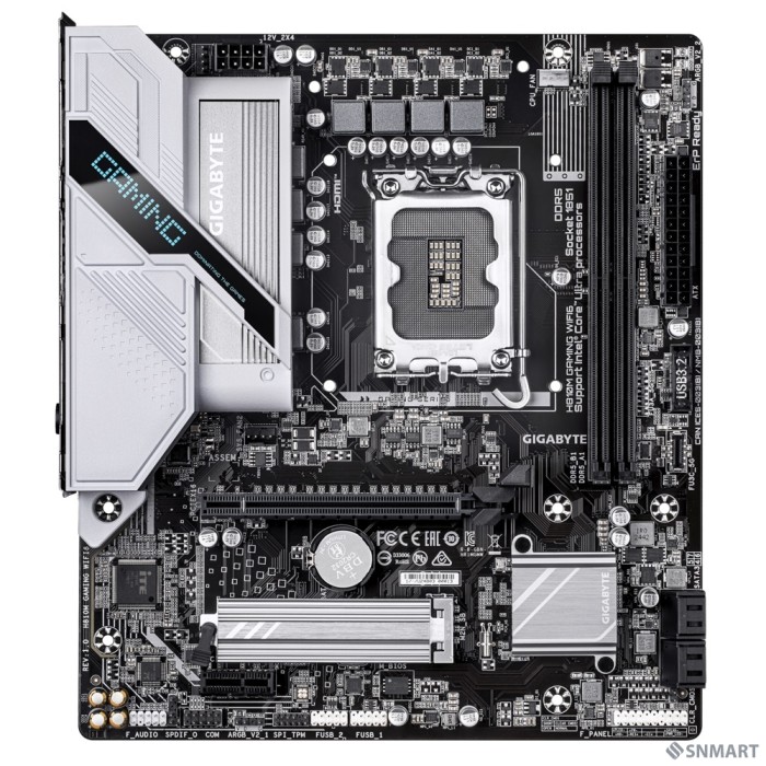 Gigabyte H810M GAMING WIFI6 [Socket 1851, Intel®H810, 2xDDR5-6400, mATX HDMI+DP, 1xPCI-Ex16, 1xPCI-Ex1, 4xSATA3(RAID 0/1/5/10), 1xM.2, 8Ch Audio, 2.5GLan, WiFi, (5+4)xUSB2.0, (1+2)xUSB3.2, (0+1)xUSB ]