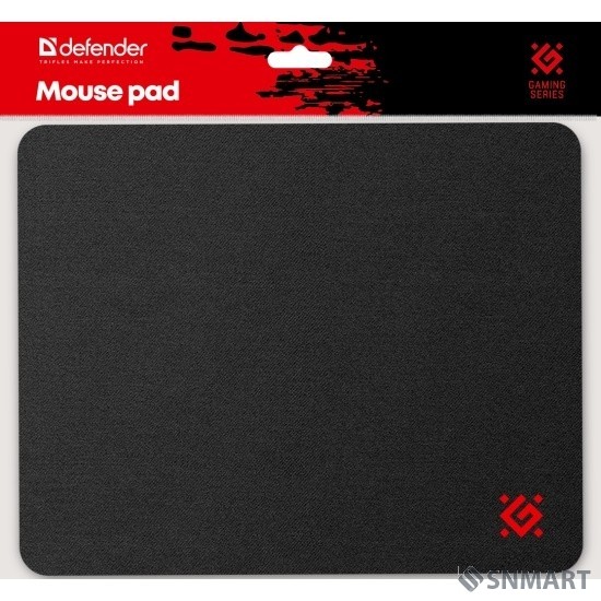 Defender Игровой коврик Black 250x200x3 мм, ткань+резина [50550]
