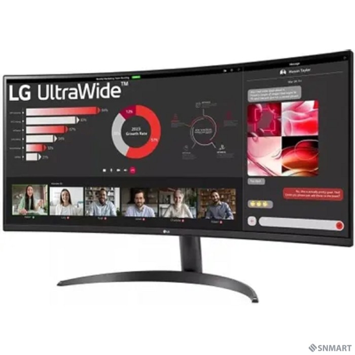 LCD LG 34" 34WR50QK-B UltraWide [VA 3440x1440 Curved 100Hz 2xHDMI DisplayPort]