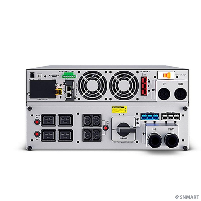 Сайбер Электро ИБП ЭКСПЕРТ-II-6000P [Онлайн, Стойка/На пол, 6000ВА/6000Вт USB/RS-232/SNMP Slot/EPO/Relay/ByPass, 4х С13/ 4х C19/ 1х Клеммная колодка, (12В /7Ач. х 16) 4U]