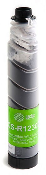 Картридж лазерный Cactus CS-R1230D 1230D черный (9000стр.) для Ricoh Aficio 2015/2016/2018/2018D/2020/2020D/MP 1500/MP 1600/MP 1600L/MP 1900/MP 2000/MP 2000L/MP 2000LN