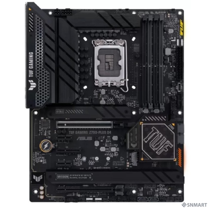 ASUS TUF GAMING Z790-PLUS D4 (Socket 1700, ATX, 4xDDR4(128GB), DP/HDMI, 1xPCIe 5.0x16/1xPCIe 4.0x16/1xPCIe 4.0x4, 2xPCIe 3.0, 1xLAN (2.5GbE), 4xSATA 6Gb/s, 4xM.2, 2xType-C, 6xUSB 3.2)