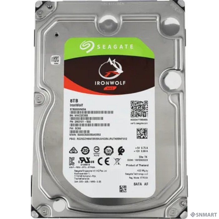 8TB Seagate IronWolf (ST8000VN004) [SATA 6.0Gb/s, 7200 rpm, 256mb buffer, 3.5",для NAS]
