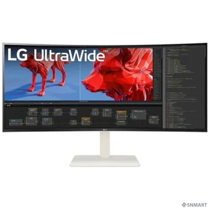 LCD LG 38" 38WR85QC-W UltraWide белый [IPS 3840x1600 144Hz 5ms 600cd 1000:1 2xHDMI DisplayPort USB-C USB HDR600 G-SYNC] [38wr85qc-w.aruz]