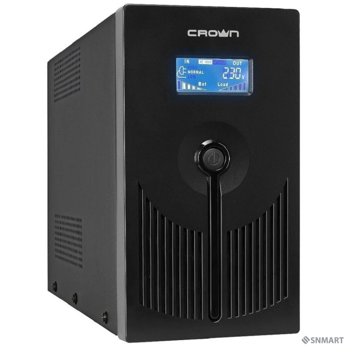 CROWN ИБП CMU-SP800EURO LCD [800VA\450W, корпус металл, 1x12V/9AH, розетки 3*EURO+1*IEC С13, AVR, 1*порт RJ-11, 1*порт RJ-45] [CM000001493]