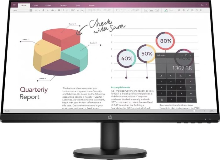 Монитор HP 23.8" P24v IPS FHD 60Гц черный (9TT78AA)