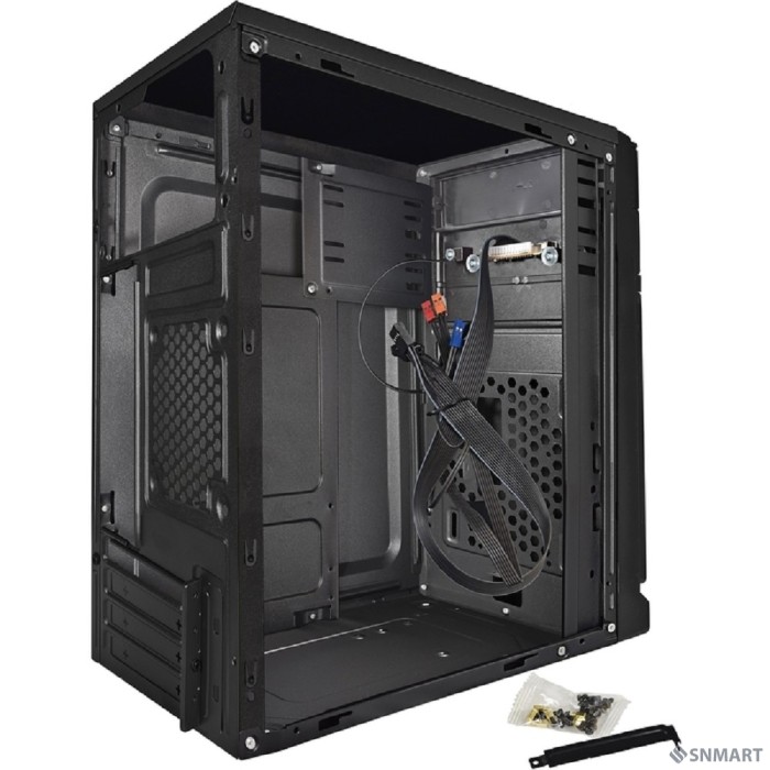 Exegate EX283057RUS Корпус Minitower ExeGate BAA-106 Black, mATX, <AAA350, 80mm>, 2*USB, Audio