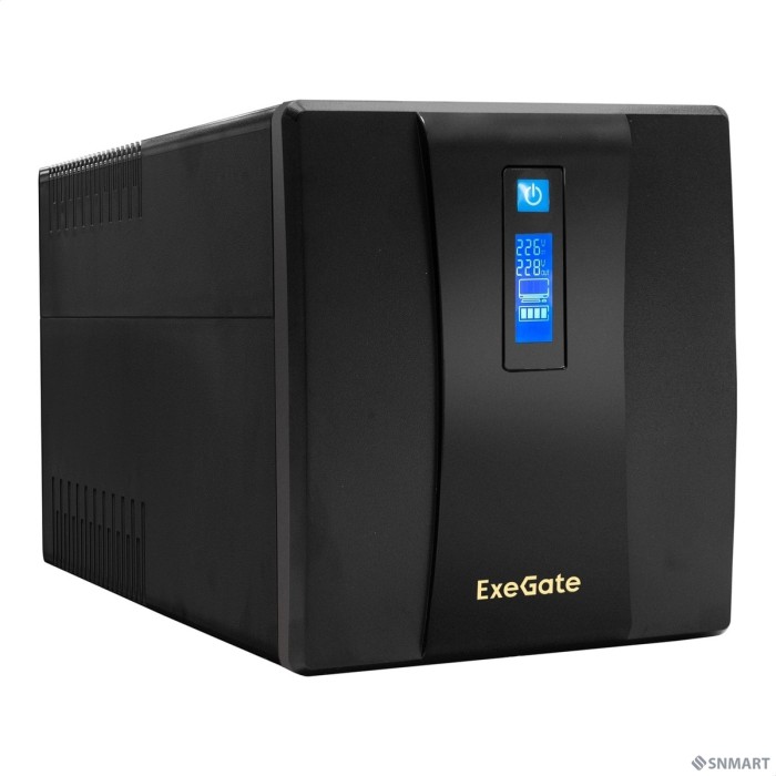 Exegate EP285495RUS ИБП ExeGate SpecialPro Smart LLB-1200.LCD.AVR.EURO.RJ <1200VA/750W, LCD, AVR, 4 евророзетки, RJ45/11, Black>