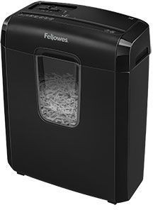 Шредер Fellowes PowerShred 6C (секр.P-4) фрагменты 6лист. 11лтр. скрепки скобы пл.карты