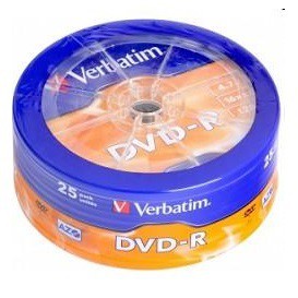 Диск DVD-R Verbatim 4.7Gb 16x wagon wheel (25шт) (43730)
