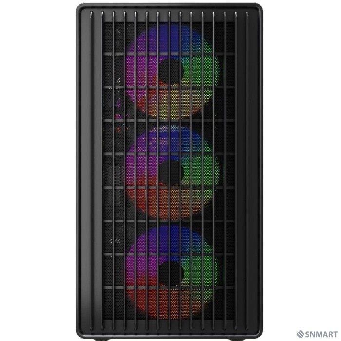 Powercase Корпус Mistral Micro C4B ARGB, Tempered Glass, 4x 120mm ARGB PWM Fan, чёрный, mATX  (CMMCB-A4)