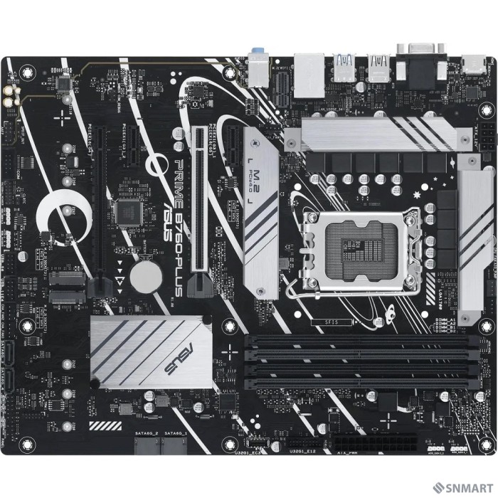 ASUS PRIME B760-PLUS (Socket 1700, ATX, 4xDDR5(192GB), DP/HDMI, 2xPCIe 4.0x16/1xPCIe 4.0, 1xLAN (2.5GbE), 4xSATA 6Gb/s, 2xM.2, 2xUSB 3.2, 4xUSB 2.0, 1xPS/2)