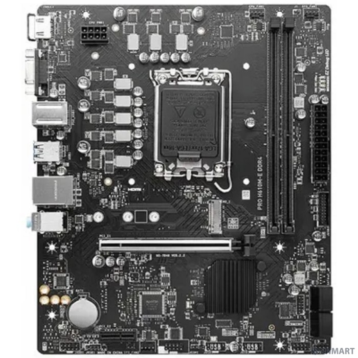 MSI PRO H610M-E DDR4 [H610, LGA1700, 2 DDR4, 1 PCI-Ex16, 1 PCI-Ex1, 1 M.2, 4 SATA3.0, 4 USB3.2Gen1, 8 USB 2.0]