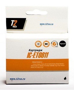 Картридж струйный T2 C13T08114A IC-ET0811 C13T0811/T1111 черный для Epson St Ph R270/R290/390