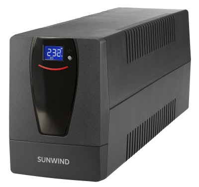Источник бесперебойного питания SunWind SW1200 LCD 720Вт 1200ВА черный
