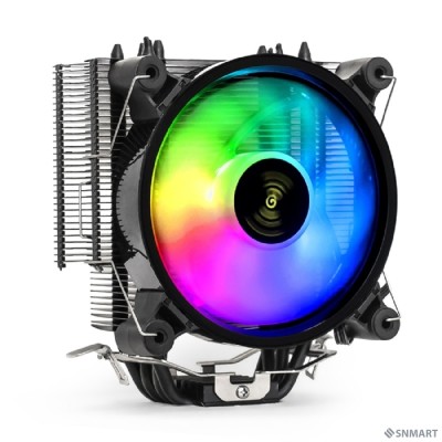 Exegate EX293667RUS Кулер ExeGate Dark Magic EXX400V2-PWM.RGB [Al+Cu, черное покрытие, 4 тепл.трубки, LGA775/1150/1151/1155/1156/1200/1700/AM2/AM2+/AM3/AM3+/AM4/FM1/FM2/754/939/940, TDP 140W, Fan120m]