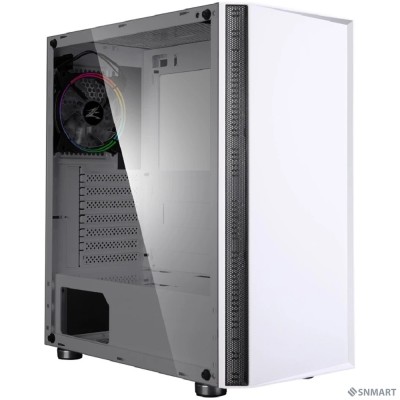 ZALMAN R2 WHITE, без БП, боковое окно (закаленное стекло), белый,  ATX
