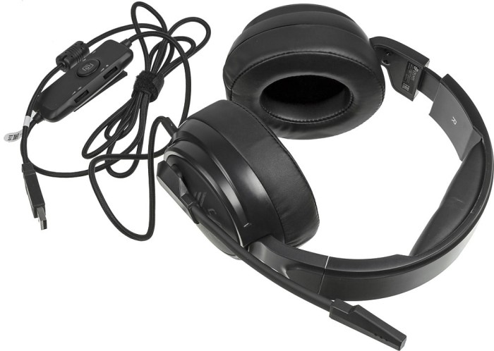 Наушники с микрофоном Оклик HS-L950G COBRA черный 2.2м мониторные оголовье (1102304)