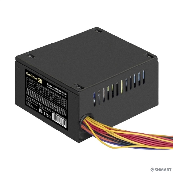 Exegate EX234946/251768 RUS Блок питания 450W ITX-M450, SFX, 8cm fan, 24+4pin, 2*SATA, 1*FDD, 1*IDE