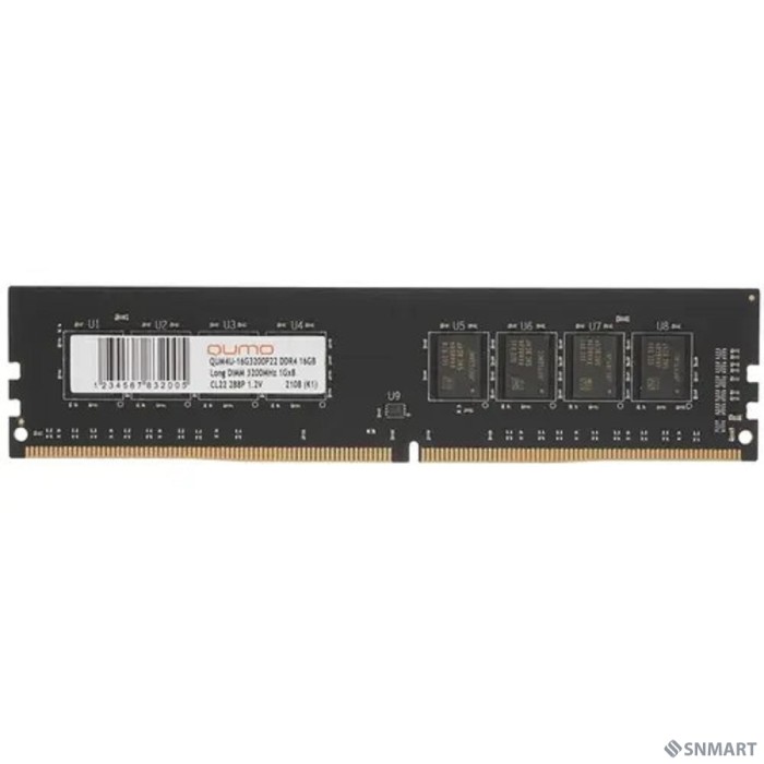 QUMO DDR4 DIMM 16GB QUM4U-16G3200P22 PC4-25600, 3200MHz