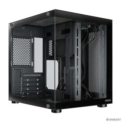 Ginzzu V100 закаленное стекло 1*USB 3.0,1*USB 2.0, AU mATX