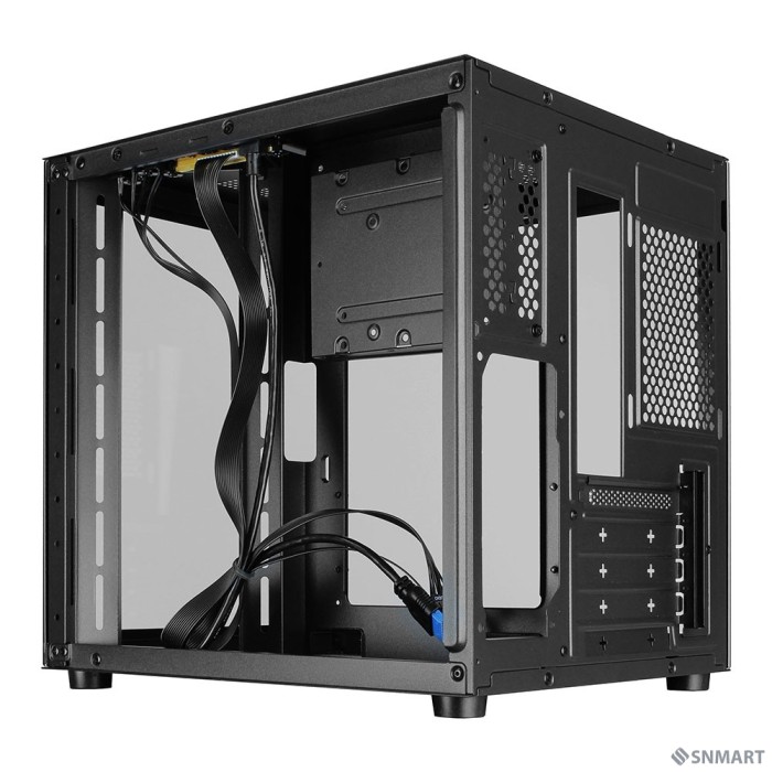 Ginzzu V100 закаленное стекло 1*USB 3.0,1*USB 2.0, AU mATX