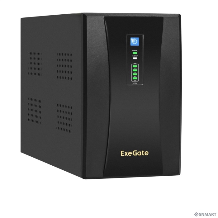Exegate EX292607RUS ИБП ExeGate SpecialPro UNB-2000.LED.AVR.1SH.2C13.RJ.USB <2000VA/1200W, LED, AVR,1*Schuko+2*C13, RJ45/11, USB, металлический корпус, Black>