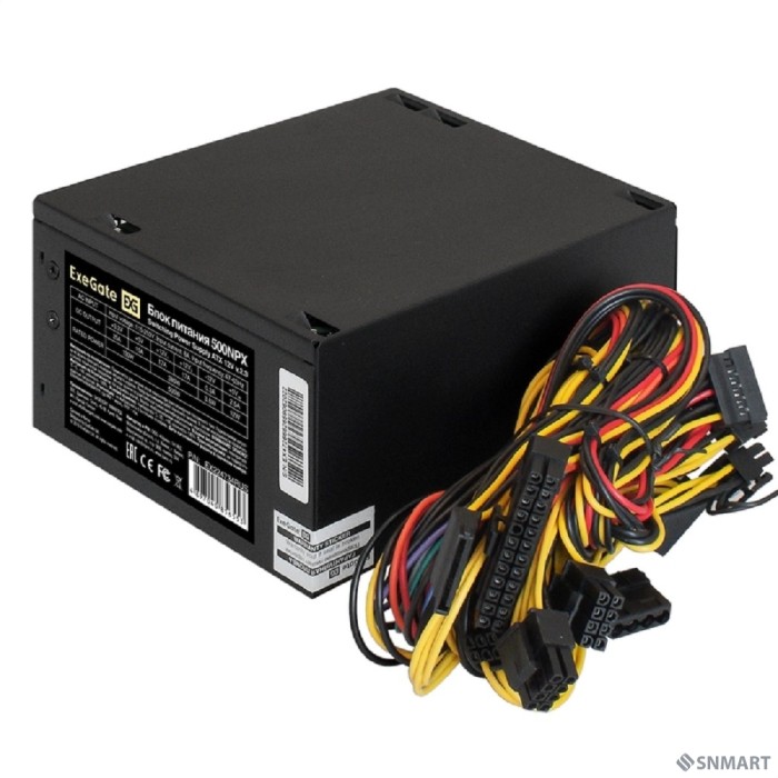 Exegate EX224734RUS / 251771  Блок питания 500W ATX-500NPX OEM, black,12cm fan, 24+4pin, 6pin PCI-E, 3*SATA