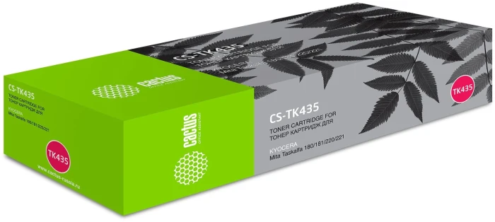 Картридж лазерный Cactus CS-TK435 TK-435 черный (15000стр.) для Kyocera Mita TASKalfa 180/181/220/221