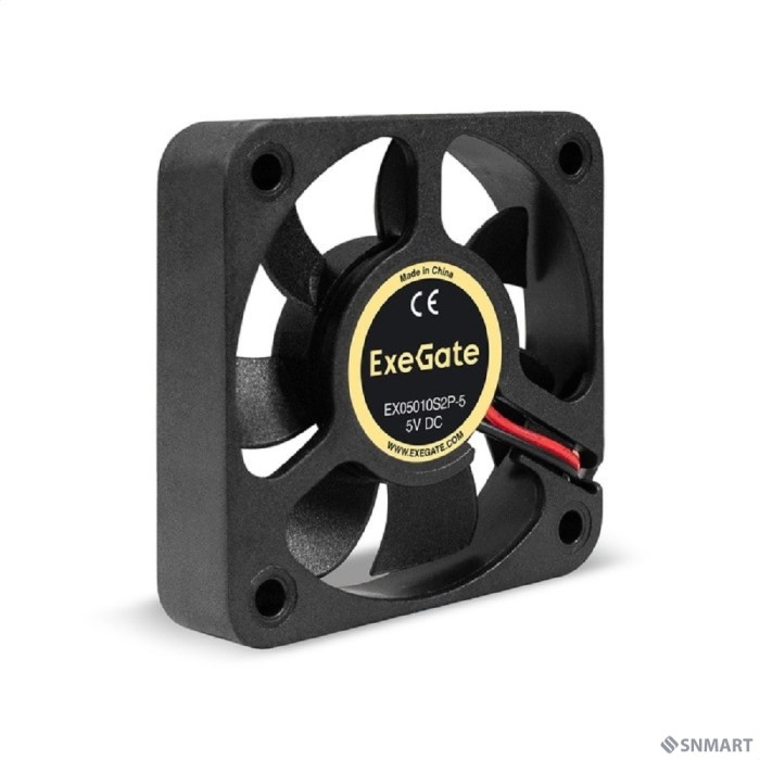 Exegate EX295199RUS Вентилятор 5В DC ExeGate EX05010S2P-5 (50x50x10 мм, Sleeve bearing (подшипник скольжения), 2pin, 5500RPM, 27dBA)